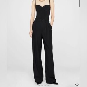 Anine Bing Carrie Pants Black Twill